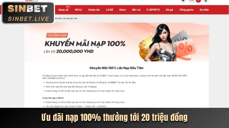 Thưởng nạp đầu Fun88